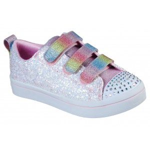Sneakers Skechers Twi Lites Glitter Glitz White