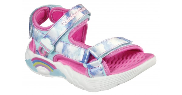 Sandale Skechers Rainbow Racer Sandals Summer 302975L Pink Blue Copii Albastru Skechers