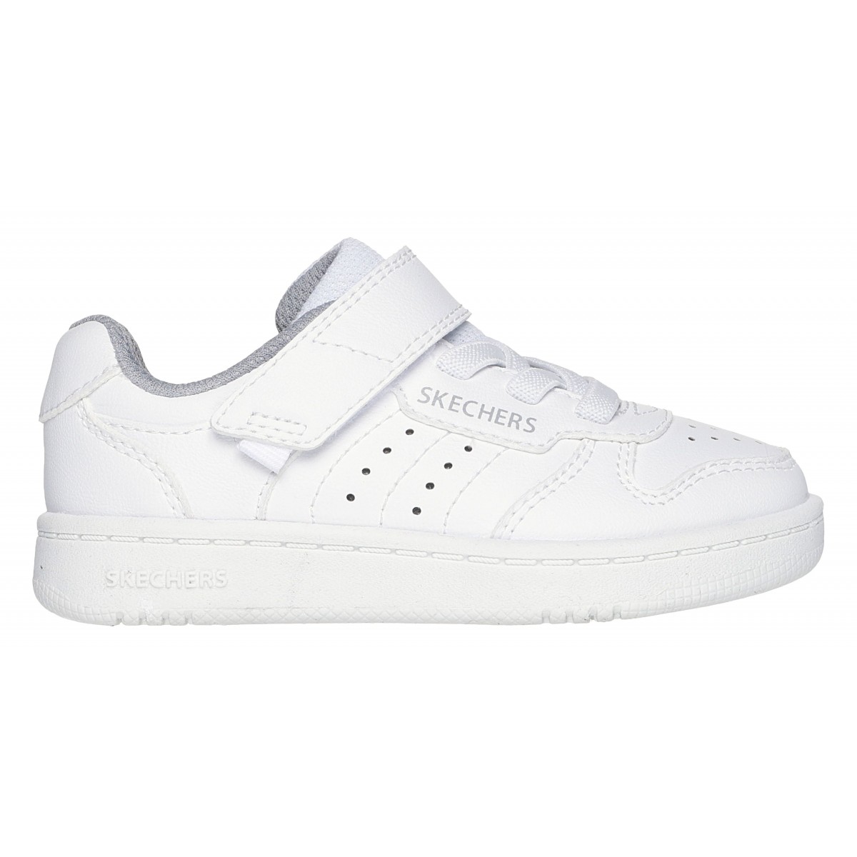 Sneakers Skechers Quick Street 405638N Wht White Copii, Piele