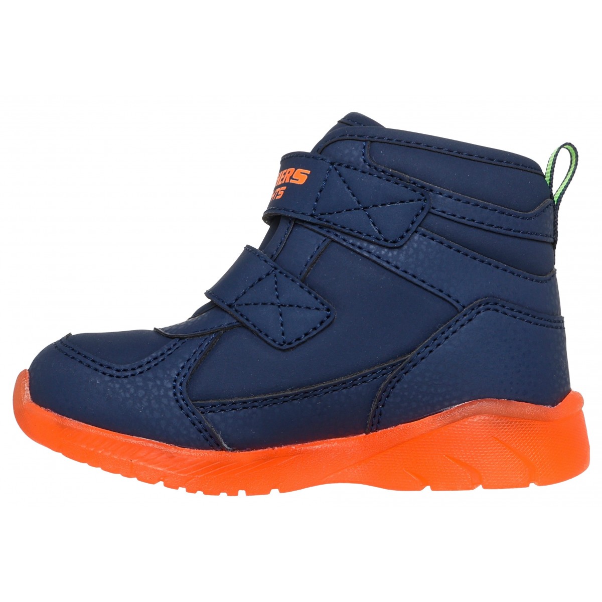 Cizme Skechers Illumibrights 407613N Navy Orange Copii, Piele