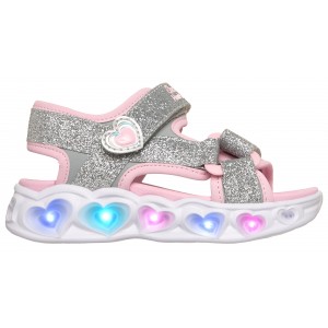 Sandale Skechers S Lights Heart Lights Sandal 303114N Slpk Silver