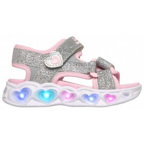 Sandale Skechers S Lights Heart Lights Sandal 303114N Slpk Silver