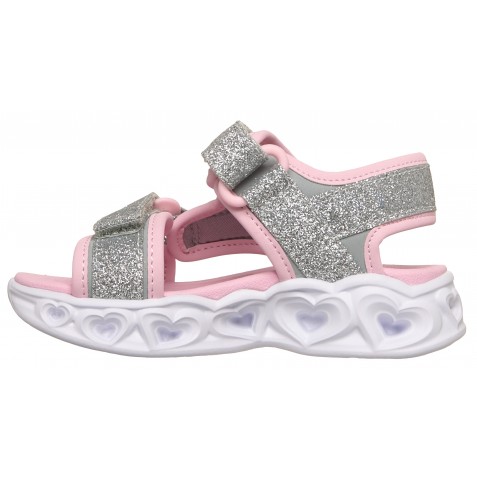 Sandale Skechers S Lights Heart Lights Sandal 303114N Slpk Silver