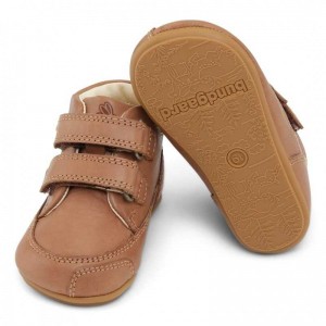 Pantofi Bundgaard Barefoot BG501019 Prewalker II Velcro Caramel Ws