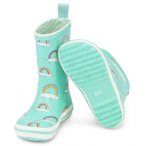 Cizme de ploaie Bundgaard Barefoot BG401021 Charly High Rainbow Cizme de ploaie Bundgaard Barefoot BG401021 Charly High Rainbow