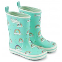 Cizme de ploaie Bundgaard Barefoot BG401021 Charly High Rainbow Cizme de ploaie Bundgaard Barefoot BG401021 Charly High Rainbow