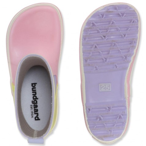 Cizme de ploaie Bundgaard Barefoot BG401021 Charly High Lilac Multi Print Cizme de ploaie Bundgaard Barefoot BG401021 Charly High Lilac Multi Print