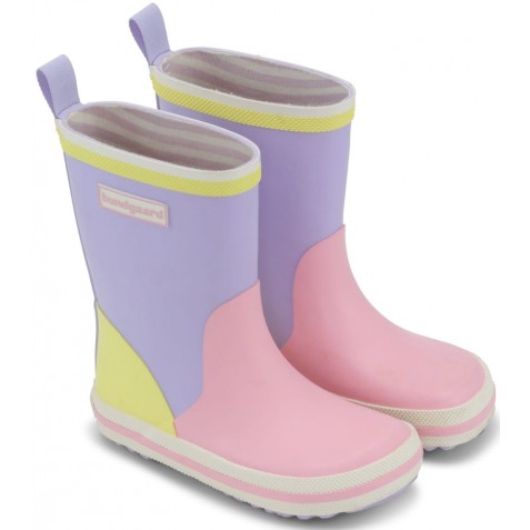 Cizme de ploaie Bundgaard Barefoot BG401021 Charly High Lilac Multi Print Cizme de ploaie Bundgaard Barefoot BG401021 Charly High Lilac Multi Print