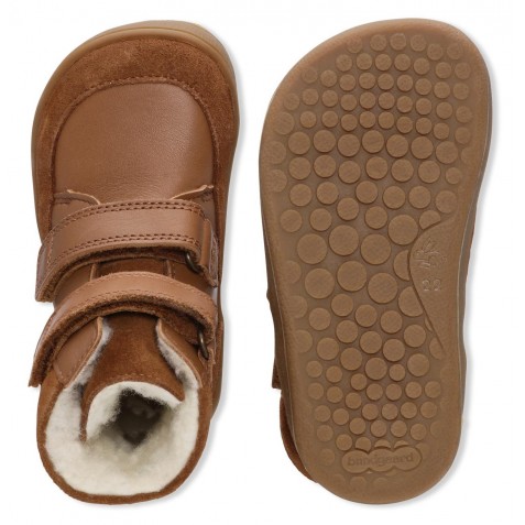 Cizme de zăpadă Bundgaard Barefoot BG303292 Basil Strap Mini II Tex Cognac