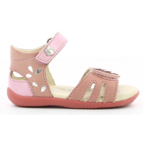 Sandale Kickers Bihetta Rose Clair Argent Sandale Kickers Bihetta Rose Clair Argent
