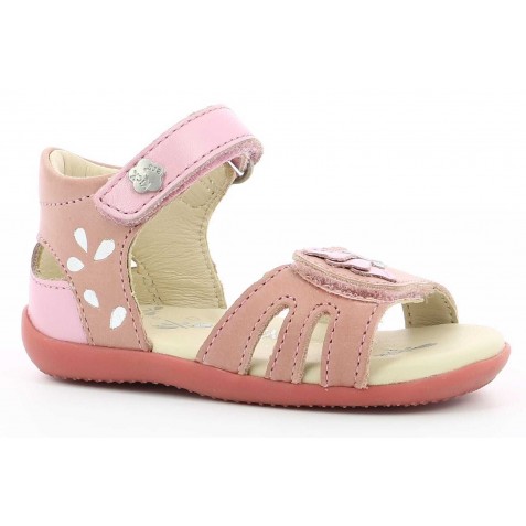 Sandale Kickers Bihetta Rose Clair Argent Sandale Kickers Bihetta Rose Clair Argent