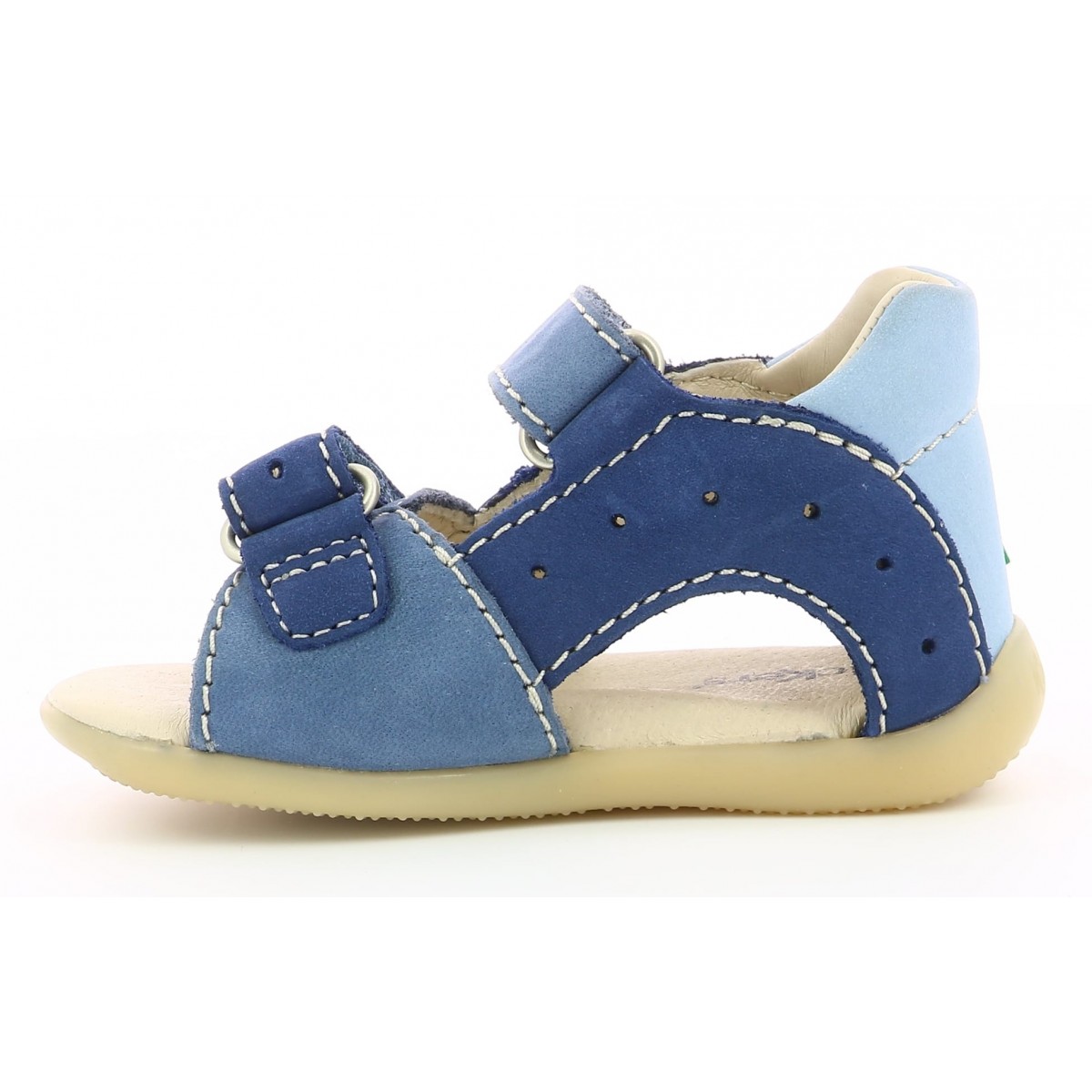 Sandale Kickers Boping 2 Blue Tricolor Copii Piele Naturala