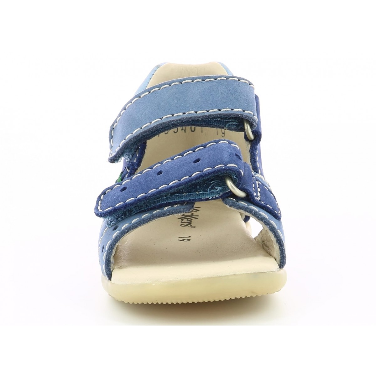 Sandale Kickers Boping 2 Blue Tricolor Copii Piele Naturala