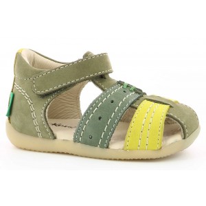Sandale Kickers Bigbazar 2 Vert Tricolore Sandale Kickers Bigbazar 2 Vert Tricolore
