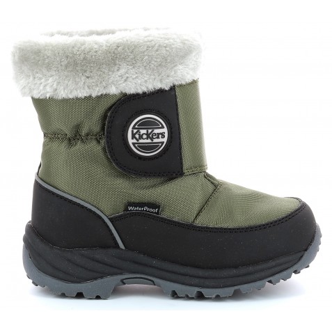 Cizme de zapada Kickers Jumpsnow Khaki Black Cizme de zapada Kickers Jumpsnow Khaki Black