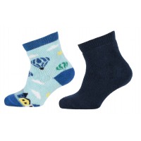 Sosete bumbac Melton George Terry Aqua - 2 perechi Sosete bumbac Melton George Terry Aqua - 2 perechi