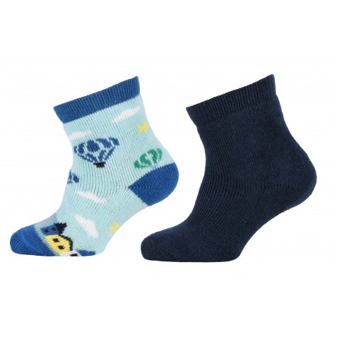 Sosete bumbac Melton George Terry Aqua - 2 perechi