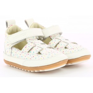 Sandale Robeez Miniz Blanc Multico Sandale Robeez Miniz Blanc Multico