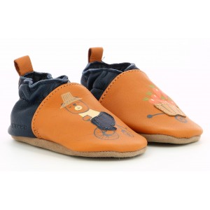 Pantofi Robeez Garden Bear Camel Marine Pantofi Robeez Garden Bear Camel Marine