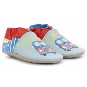 Pantofi Robeez Road Trip Bleu Beige Rouge Pantofi Robeez Road Trip Bleu Beige Rouge