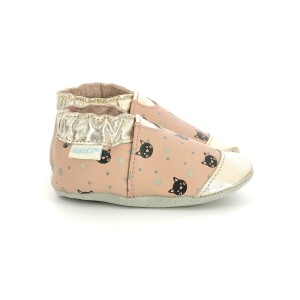 Pantofi Robeez Cat Dots Rose Or Pantofi Robeez Cat Dots Rose Or