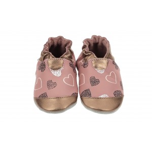 Pantofi Robeez Hearts Mountain Rose Fonce Pantofi Robeez Hearts Mountain Rose Fonce