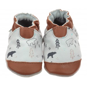 Pantofi Robeez Wintering Bear Gris Clair Camel Pantofi Robeez Wintering Bear Gris Clair Camel