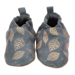 Pantofi Robeez Automn Leaves Gris Fonce Corail Pantofi Robeez Automn Leaves Gris Fonce Corail