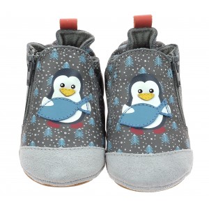 Pantofi Robeez Blue Pinguins Gris Fonce Pantofi Robeez Blue Pinguins Gris Fonce