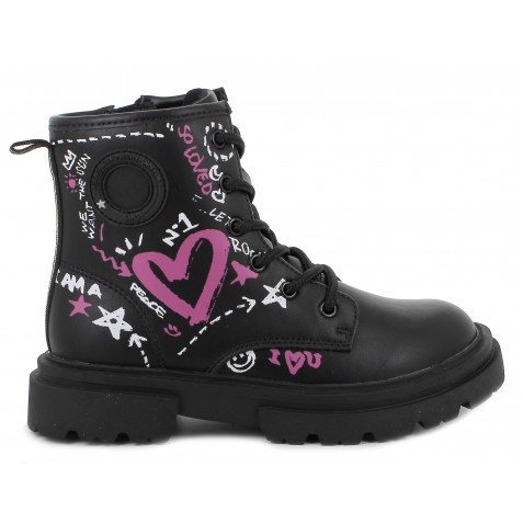 Cizme Primigi 6975411 Black-Fuxia fermoar