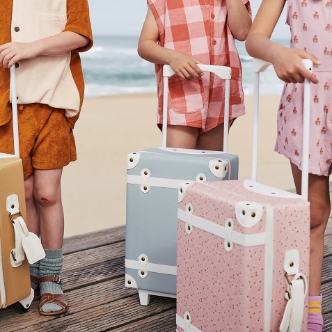 Troler pentru copii Olli Ella See-ya Suitcase - Pink Daisies