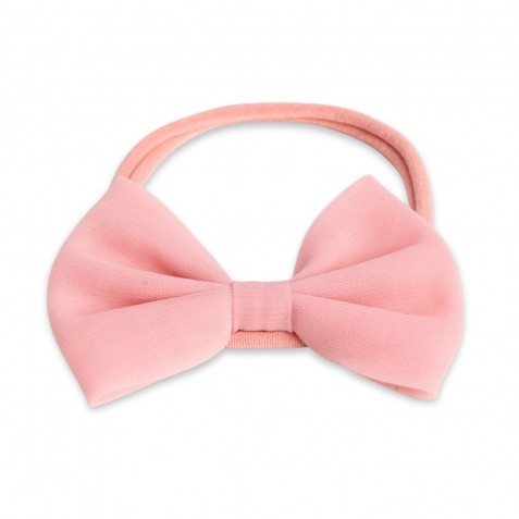 Bentiţă de păr cu fundiţă Manufaktura Falbanek Coral Pink