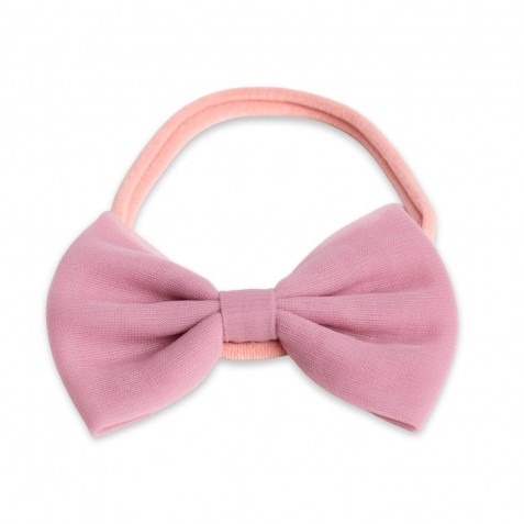 Bentiță de păr cu fundiță Manufaktura Falbanek Dusty Pink