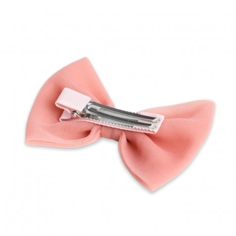 Agrafă de păr cu fundiţă Manufaktura Falbanek Coral Pink Agrafă de păr cu fundiţă Manufaktura Falbanek Coral Pink