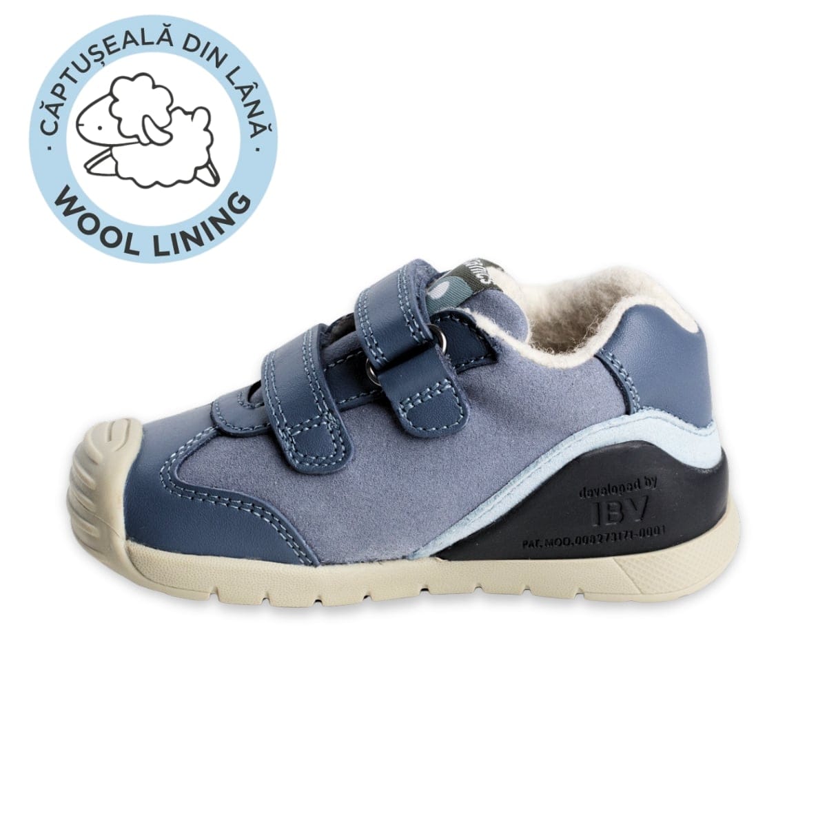 Sneakers Biomecanics 241125-A556 Sauvage Petrol Copii, Piele