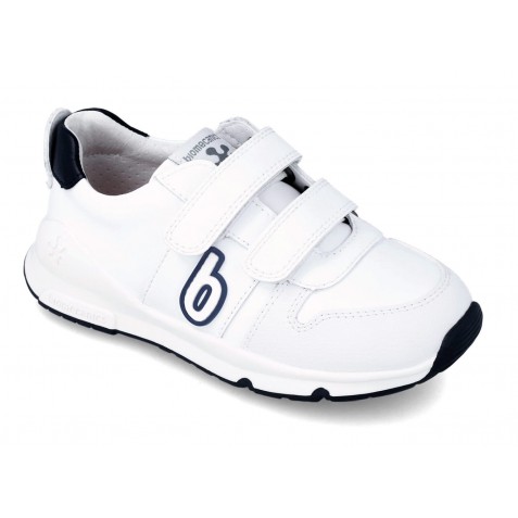 Sneakers Biomecanics 231005-A Sauvage Blanco Y Azul Marino