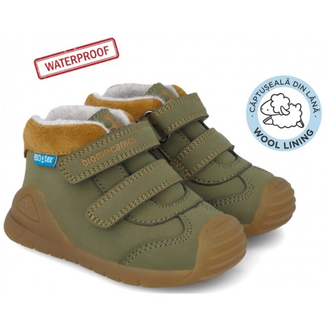 Ghete impermeabile Biomecanics 251134-B801FB Nobuck Forro Borreguillo Kaky