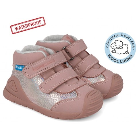Ghete impermeabile Biomecanics 251134-D032FB Nobuck Forro Borreguillo Rosa