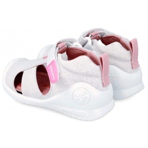 Sandale Biomecanics 252187-B050 Pique Metalizado Blanco