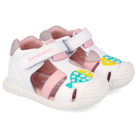 Sandale Biomecanics 262108-B866 Napa Blanco Y Candy