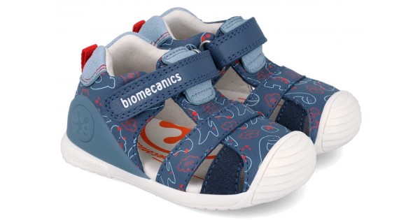 Sandale Biomecanics 262125-A556 Sauvage Petrol. Copii, Piele