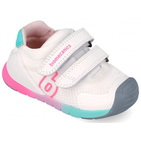 Sneakers Biomecanics 262137-B304 Rejilla Blanco Y Fucsia