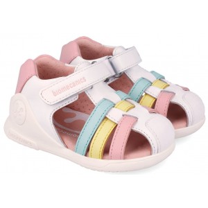 Sandale Biomecanics 262150-B717 Napa Blanco Y Vanila