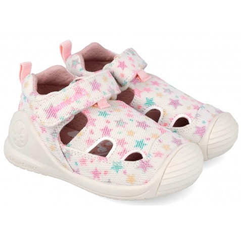 Sandale Biomecanics 262177-B050 Lurex Blanco