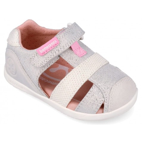 Sandale barefoot Biomecanics 262194-B050 Lurex Blanco