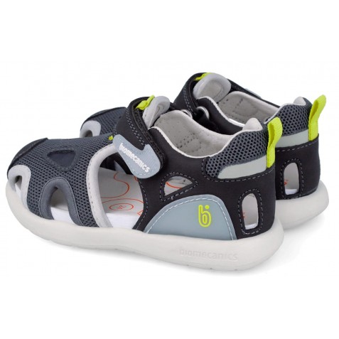 Sandale Biomecanics 262232-B728 Rejilla Gris Y Verde