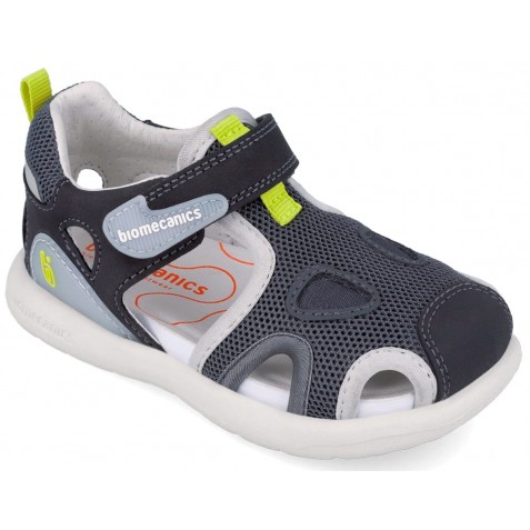 Sandale Biomecanics 262232-B728 Rejilla Gris Y Verde