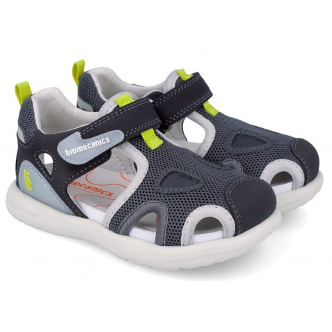 Sandale Biomecanics 262232-B728 Rejilla Gris Y Verde