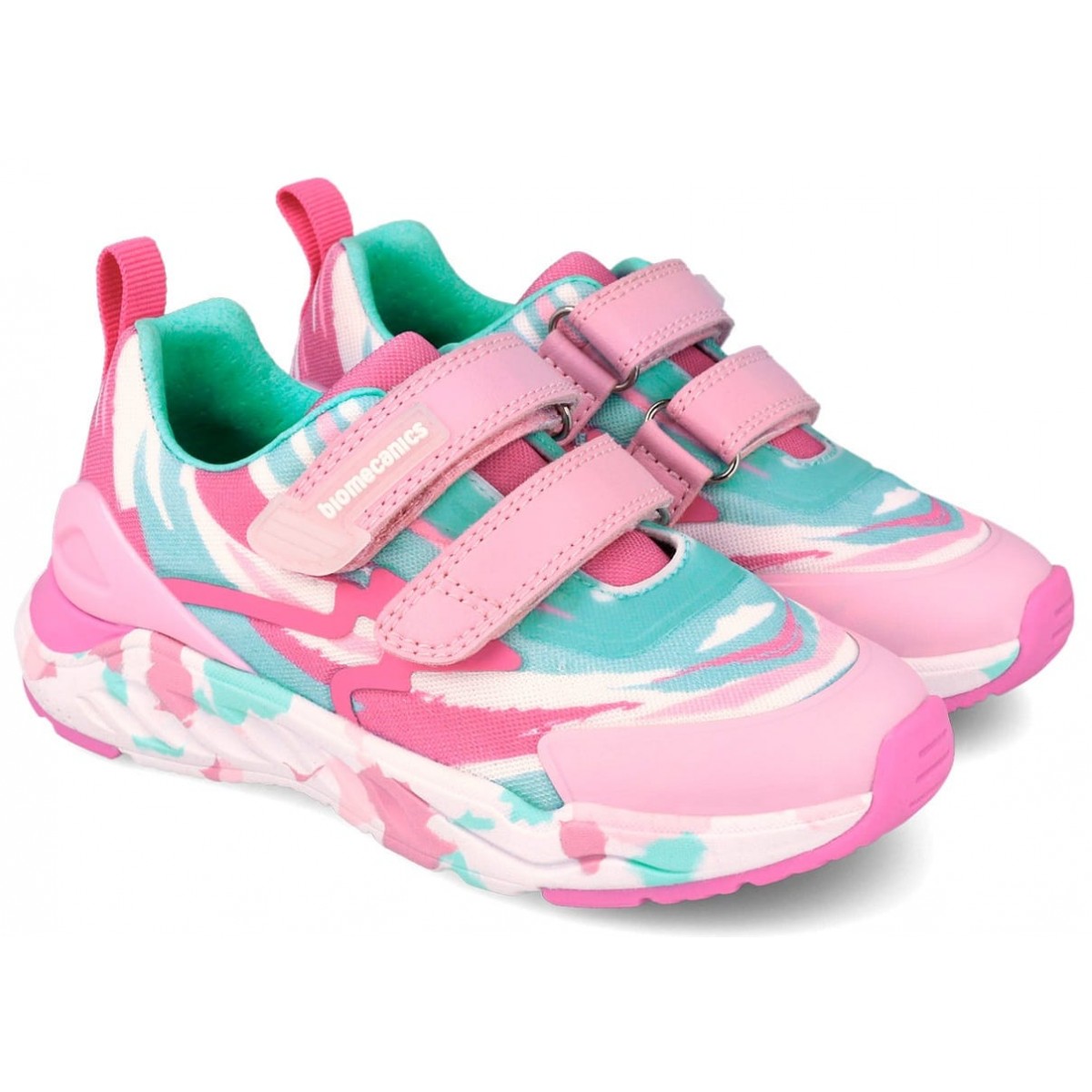 Sneakers Biomecanics 262271-B032 Mat Rosa. Copii, Piele Naturala
