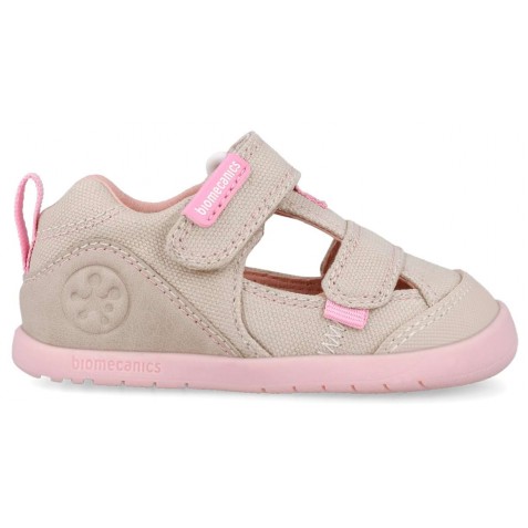 Sandale barefoot Biomecanics 262191-F884 Pique Beige Y Rosa